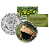 BRAZILIAN HORNED FROG Collectible Frogs JFK Kennedy Half Dollar US Colorized Coin