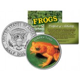 GOLDEN TOAD Collectible Frogs JFK Kennedy Half Dollar US Colorized Coin