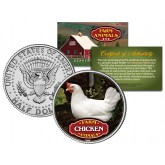 CHICKEN Collectible Farm Animals JFK Kennedy Half Dollar U.S. Colorized Coin
