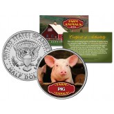 PIG Collectible Farm Animals JFK Kennedy Half Dollar U.S. Colorized Coin