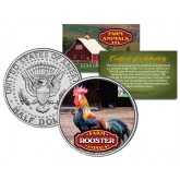 ROOSTER Collectible Farm Animals JFK Kennedy Half Dollar U.S. Colorized Coin