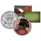 TURKEY Collectible Farm Animals JFK Kennedy Half Dollar US Colorized Coin