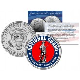 NATIONAL GUARD Colorized JFK Kennedy Half Dollar U.S. Coin Collectible MILITARY