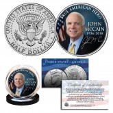 JOHN McCAIN Senator & American Hero 1936-2018 Official JFK Kennedy Half Dollar U.S. Coin