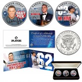 AARON JUDGE 62nd Home Run King Record JFK Half Dollar U.S. 3-Coin Set with Panoramic Certificate of Authenticity and BOX  (2013 Draft Pick / 2017 Rookie / 2022 HR King)