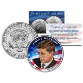 PRESIDENTIAL $1 JOHN F KENNEDY Design on Colorized 2015 JFK Half Dollar U.S. Coin