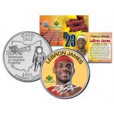 LEBRON JAMES Colorized Ohio Statehood Quarter U.S. Coin - ROOKIE - Officially Licensed
