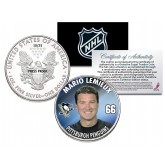 MARIO LEMIEUX Colorized 2006 American Silver Eagle Dollar 1 oz U.S. Coin Serial Numbered of 25 - Officially Licensed