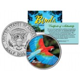 MACAW Collectible Birds JFK Kennedy Half Dollar Colorized US Coin