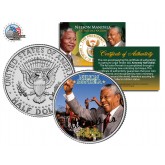 NELSON MANDELA - Father of the Nation - " Victory " JFK Kennedy Half Dollar US Coin