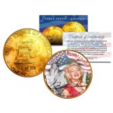 1976 MARILYN MONROE 24K Gold Plated IKE Dollar - Each Coin Serial Numbered of 376 - Officially Licensed