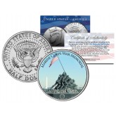 MARINE CORPS WAR MEMORIAL - Washington D.C. - JFK Kennedy Half Dollar U.S. Coin - Iwo Jima
