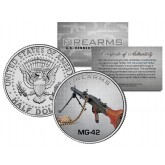 MG-42 Gun Firearm JFK Kennedy Half Dollar US Colorized Coin