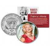 Marilyn Monroe " Red Dress " JFK Kennedy Half Dollar US Colorized Coin - Officially Licensed