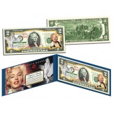 MARILYN MONROE Legal Tender U.S. Colorized $2 Bill - Officially Licensed