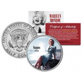 Marilyn Monroe " NIAGARA " Movie JFK Kennedy Half Dollar US Colorized Coin - Officially Licensed
