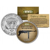 MP40 - WWII Infantry Weapons - JFK Kennedy Half Dollar U.S. Coin