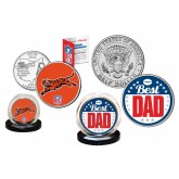 Best Dad - CINCINNATI BENGALS 2-Coin Set U.S. Quarter & JFK Half Dollar - NFL Officially Licensed