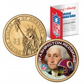 WASHINGTON REDSKINS NFL Presidential $1 Dollar US Colorized Coin - Officially Licensed