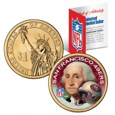 SAN FRANCISCO 49ERS NFL Presidential $1 Dollar US Colorized Coin - Officially Licensed
