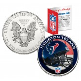 HOUSTON TEXANS 1 Oz American Silver Eagle $1 US Coin Colorized - NFL LICENSED