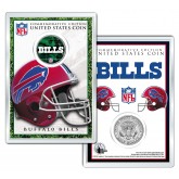 BUFFALO BILLS Field NFL Colorized JFK Kennedy Half Dollar U.S. Coin w/4x6 Display