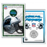 CAROLINA PANTHERS Field NFL Colorized JFK Kennedy Half Dollar U.S. Coin w/4x6 Display