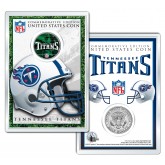TENNESSEE TITANS Field NFL Colorized JFK Kennedy Half Dollar U.S. Coin w/4x6 Display