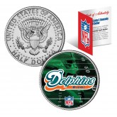 MIAMI DOLPHINS Field JFK Kennedy Half Dollar US Colorized Coin - NFL Licensed