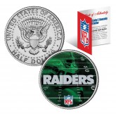 OAKLAND RAIDERS Field JFK Kennedy Half Dollar US Colorized Coin - NFL Licensed