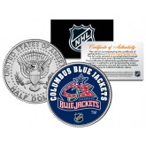 COLUMBUS BLUE JACKETS NHL Hockey JFK Kennedy Half Dollar U.S. Coin - Officially Licensed