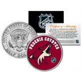 PHOENIX COYOTES NHL Hockey JFK Kennedy Half Dollar U.S. Coin - Officially Licensed