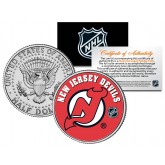 NEW JERSEY DEVILS NHL Hockey JFK Kennedy Half Dollar U.S. Coin - Officially Licensed