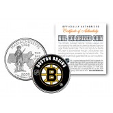 BOSTON BRUINS NHL Hockey Massachusetts Statehood Quarter U.S. Colorized Coin - Officially Licensed