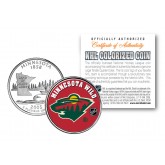 MINNESOTA WILD NHL Hockey Minnesota Statehood Quarter U.S. Colorized Coin - Officially Licensed