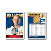 NOLAN RYAN Baseball Legends JFK Kennedy Half Dollar 24K Gold Plated US Coin Displayed with 4x6 Display Card