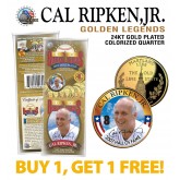 CAL RIPKEN JR Golden Legends 24K Gold Plated State Quarter US Coin - BUY 1 GET 1 FREE - bogo