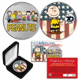 Peanuts AMERICANA 70th Anniversary Charlie Brown & Gang Colorized 2-Sided 1 oz .999 Silver BU Coin - Limited & Numbered of 70 Worldwide with Display Box - OFFICIALLY LICENSED