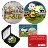 Peanuts HALLOWEEN 70th Anniversary Charlie Brown & Gang Colorized 2-Sided 1 oz .999 Silver BU Coin - Limited & Numbered of 70 Worldwide with Display Box - OFFICIALLY LICENSED