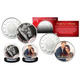 PRINCE HARRY & MEGHAN MARKLE Official Royal Engagement Photos Set of 2 Royal Canadian Mint Medallion Coins