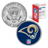 ST. LOUIS RAMS NFL JFK Kennedy Half Dollar US Colorized Coin - Officially Licensed
