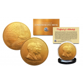 RONALD & NANCY REAGAN - Commemorative Medal - Bronze Coin U.S. Congressional in 24KT Gold