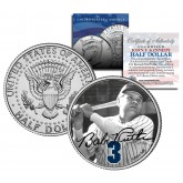 Babe Ruth " Holding Bat " JFK Kennedy Half Dollar US Colorized Coin - Officially Licensed
