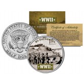 World War II - M4 SHERMAN TANK - JFK Kennedy Half Dollar US Coin