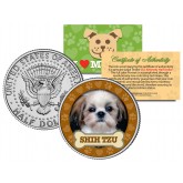 SHIH TZU Dog JFK Kennedy Half Dollar U.S. Colorized Coin