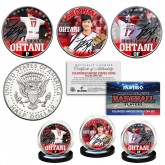 SHOHEI OHTANI Shotime California Angels Baseball Officially Licensed MLB Player JFK Half Dollar U.S. 3-Coin Set