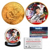 SHOHEI OHTANI Triple Image Officially Licensed Genuine 24KT Gold Plated Eisenhower IKE Dollar U.S. Coin