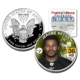JEROME BETTIS 2006 American Silver Eagle Dollar 1 oz US Colorized Coin STEELERS - Officially Licensed