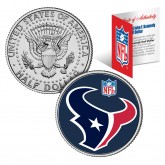 HOUSTON TEXANS NFL JFK Kennedy Half Dollar US Colorized Coin - Officially Licensed