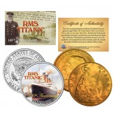 1900's Authentic TITANIC Great Britain - 100th Anniversary - 2-Coin 24K UK/US Set